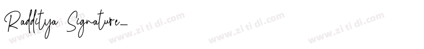 Radditya Signature字体转换